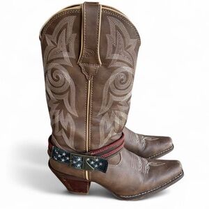 Durango Women’s American Flag Buckle Western Cowboy Boots Size 7